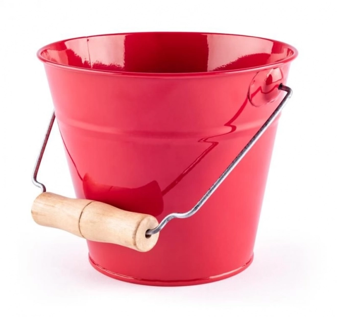 Seau rouge de jardin