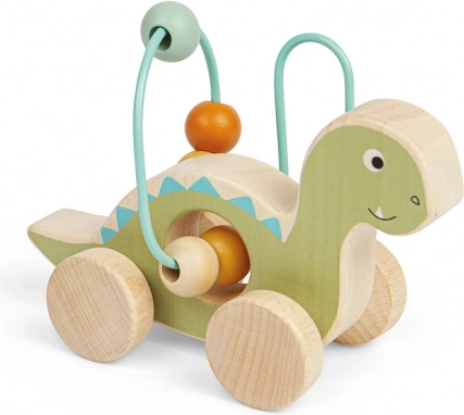 Diplodocus à roulettes avec labyrinthe de perles