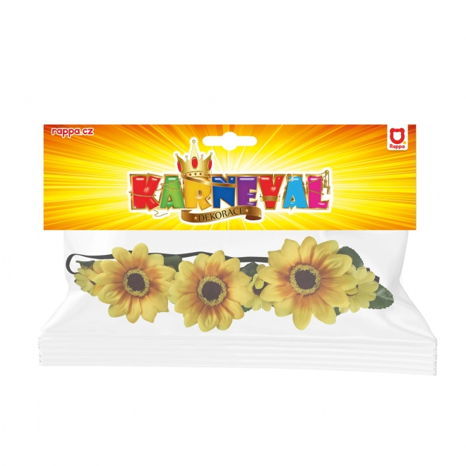 Bandeau fleur jaune 3 grandes fleurs