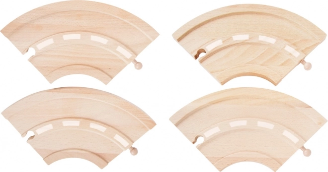 Petites courbes en bois pour route 4 pcs