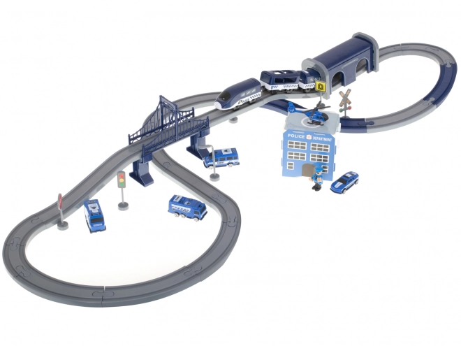 Circuit de train pour enfants - police