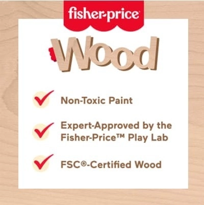 Arc-en-ciel en bois à empiler Fisher-Price pour enfants
