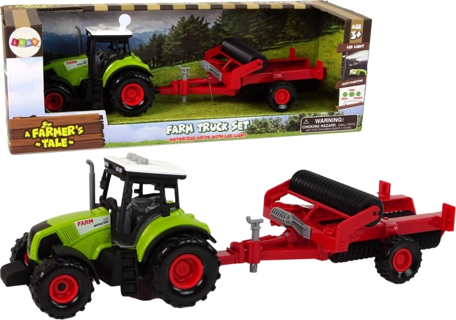 Tracteur avec décompacteur pour enfants avec lumières et sons – Vert