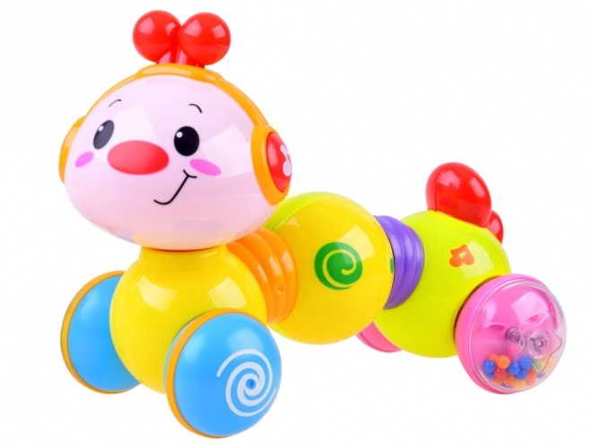 Chenille roulante interactive pour enfants