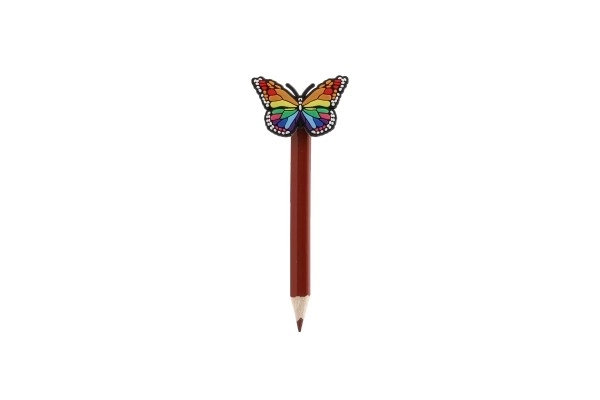 Crayon avec motif papillon en bois