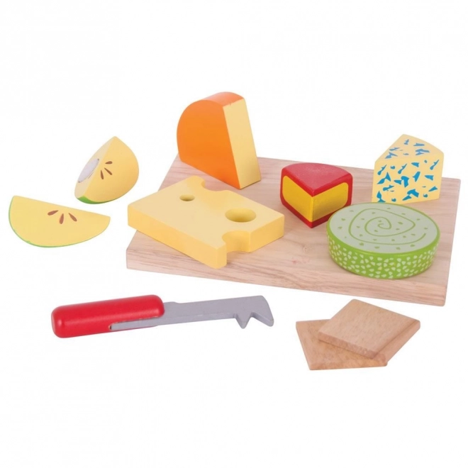 Ensemble de fromages en bois sur planche Bigjigs Toys
