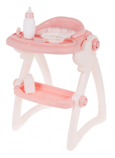 Ensemble d'alimentation pour poupées pour enfants 3+ chaise haute + accessoires 7 pcs