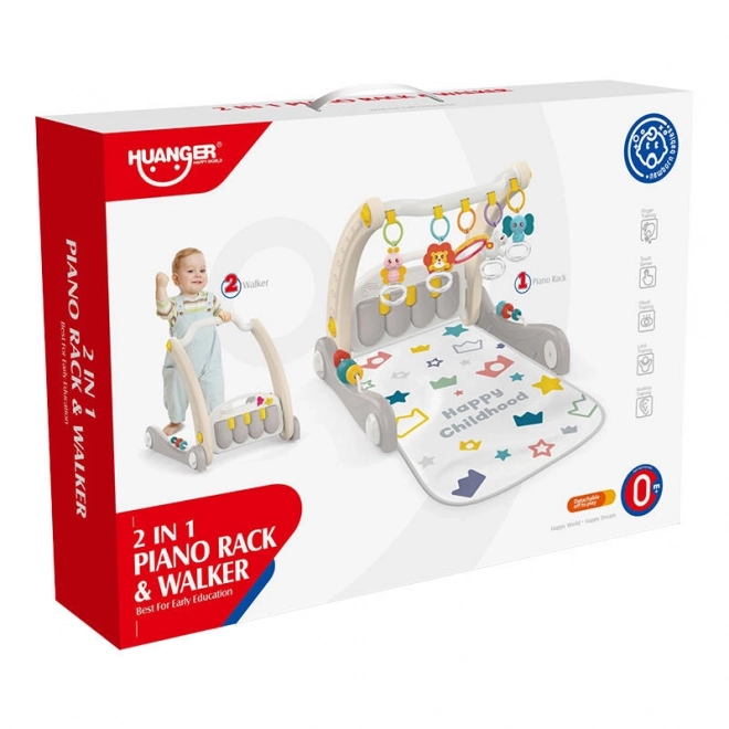 Trotteur éducatif interactif et piano Huanger