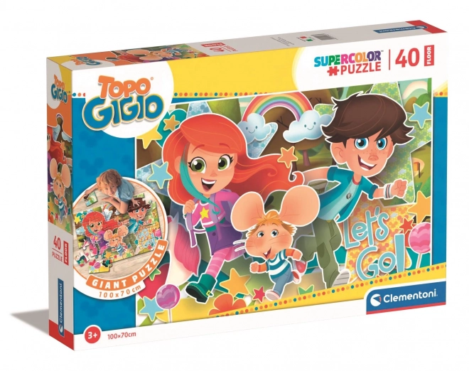 Clementoni grand puzzle de sol Myšák Gigio 40 pièces