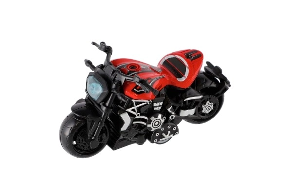Moto métal/plastique 10 cm à rétro-friction mixte couleurs