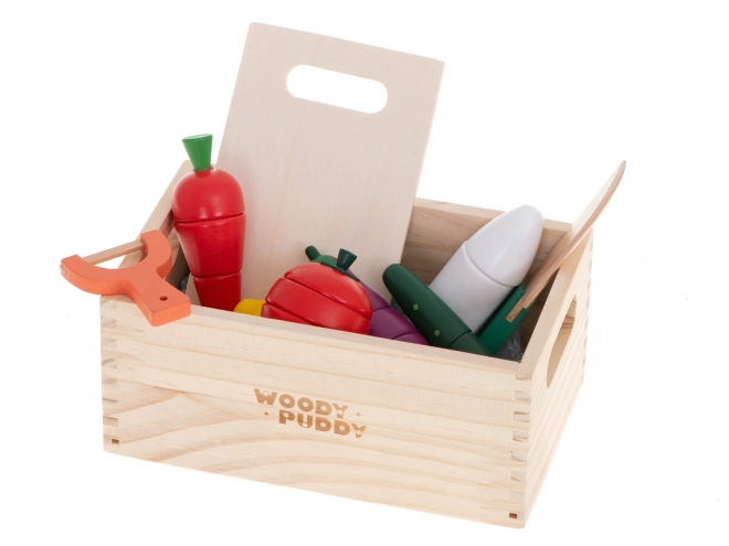 Légumes magnétiques à découper en bois