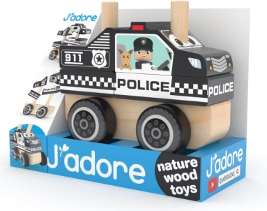 Voiture de police en bois à assembler