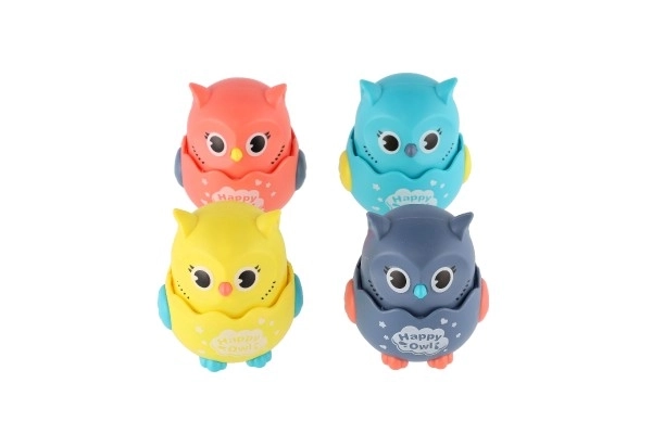 Chouettes joyeuses Sovy en plastique 7x8 cm roulantes