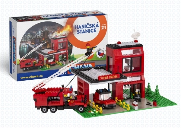 Jeu de construction Cheva 21 - Caserne de pompiers