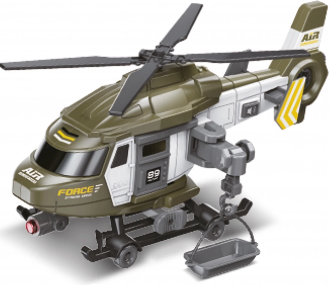 Hélicoptère militaire avec effets