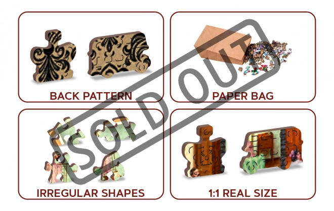 Puzzle en bois Woodland City - Manoir victorien 2 en 1, 1010 pièces EKO