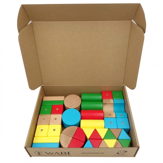 Blocs magnétiques en bois WABI 40 pièces