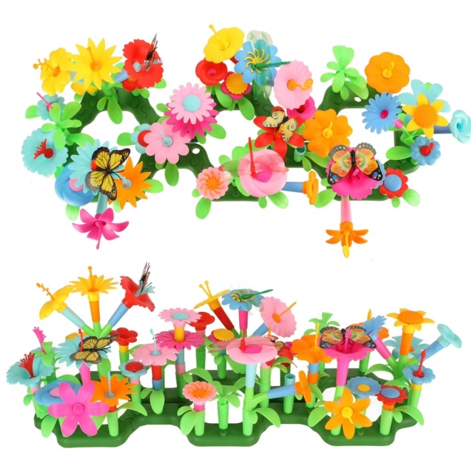 Jouet de construction créatif jardin fleuri