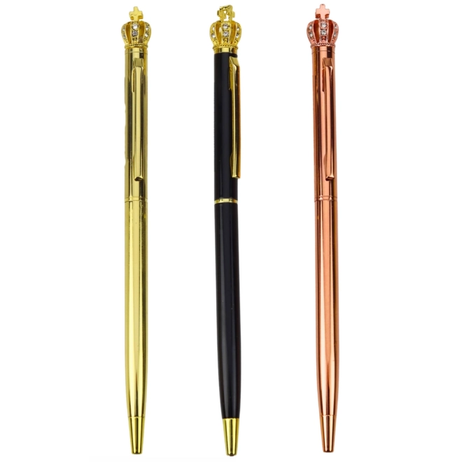 Stylo automatique en métal Couronne encre bleue 1,0 mm