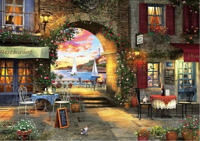 Puzzle Restaurant en bord de mer 1000 pièces