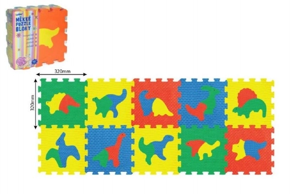 Puzzle en mousse coloré avec dinosaures - 10 pièces