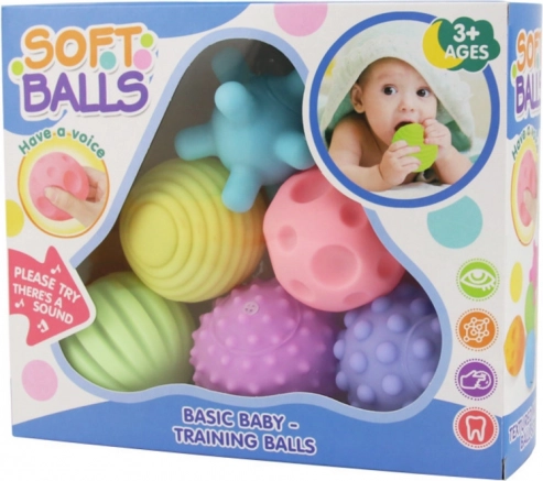 Ballons sensoriels pour enfants éducatifs doux colorés 6 pcs