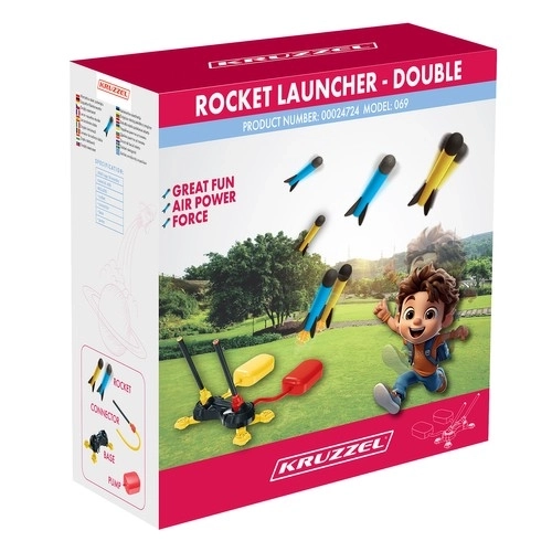 Lance-roquettes double pour enfants avec petite pompe