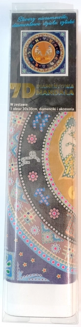 NORIMPEX Peinture Diamant 7D Signe du Zodiaque : Gémeaux 30x30cm
