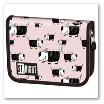 BAMBINO trousse deux volets rose chiens