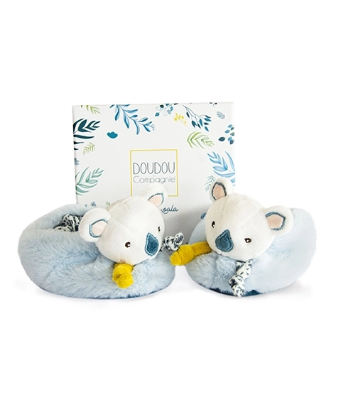 Ensemble cadeau Doudou - Ensemble de premières chaussons avec hochets