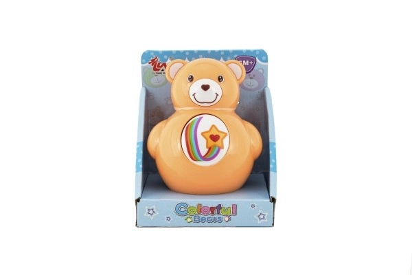 Ourson Roly Poly qui fait pouet pouet 10 cm en plastique 10x12x8cm