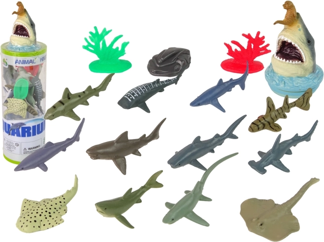 Set d’animaux marins – figurines de requins en tube, 12 pièces
