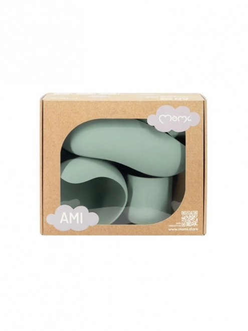 Set de table en silicone pour enfants MoMi AMI vert