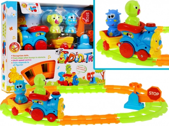 Set de train coloré jouet Dudu Train pour enfants