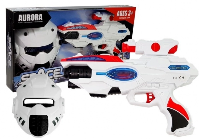 Arme laser spatiale avec masque spatial