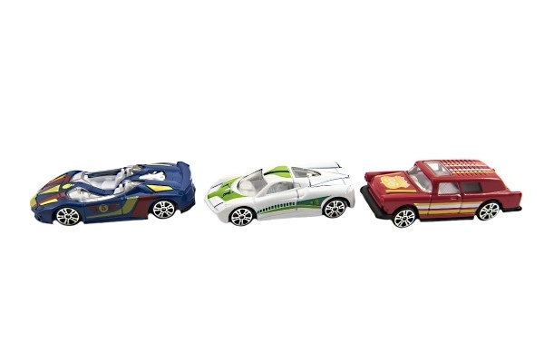 Voiture de course en métal 6 cm dans une boîte