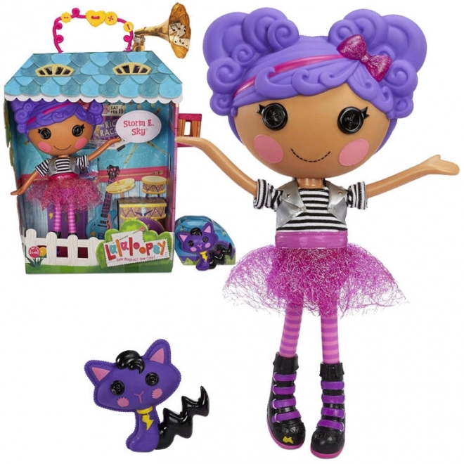 Grande poupée rock Storm E. Sky 33 cm avec chat violet