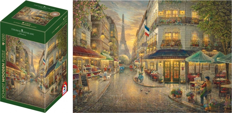 Puzzle en bois Café parisien 1000 pièces SCHMIDT