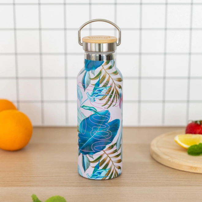 Bouteille isotherme avec bouchon en bambou Leafs 500 ml
