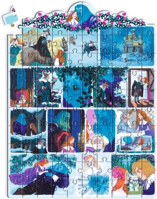 Puzzle avec l'histoire La Belle et la Bête 100 pièces