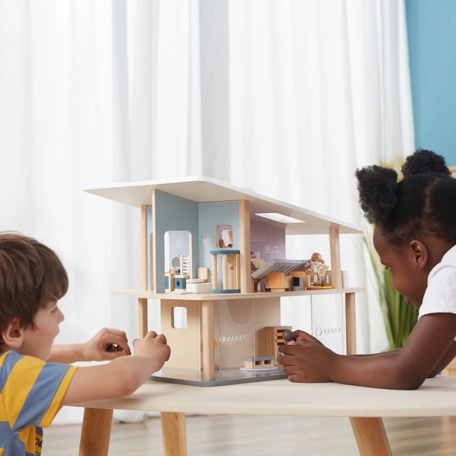 Poupées en bois pour maison de poupée
