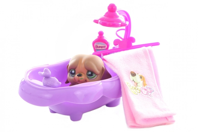 Ensemble de petits chiens avec accessoires