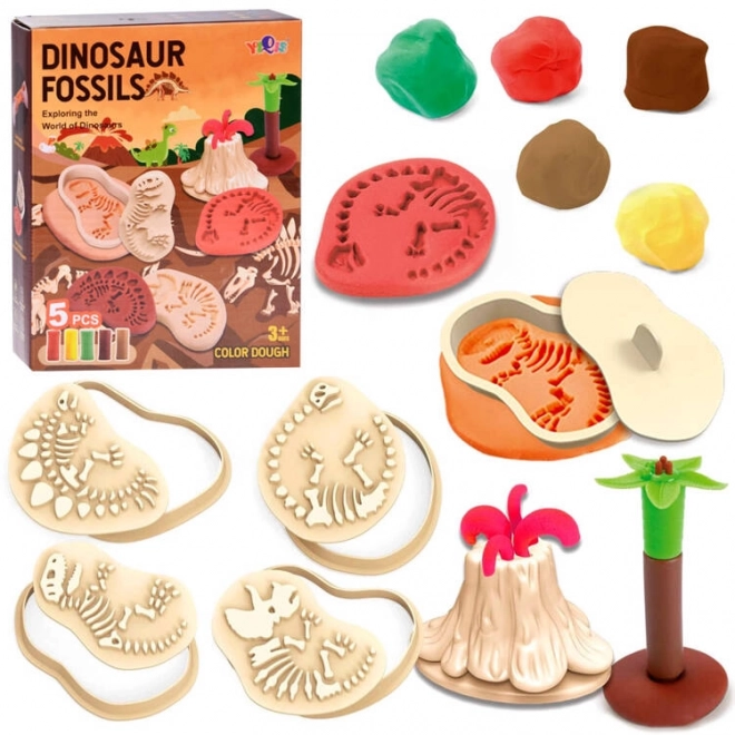 Ensemble de pâte à modeler dinosaures