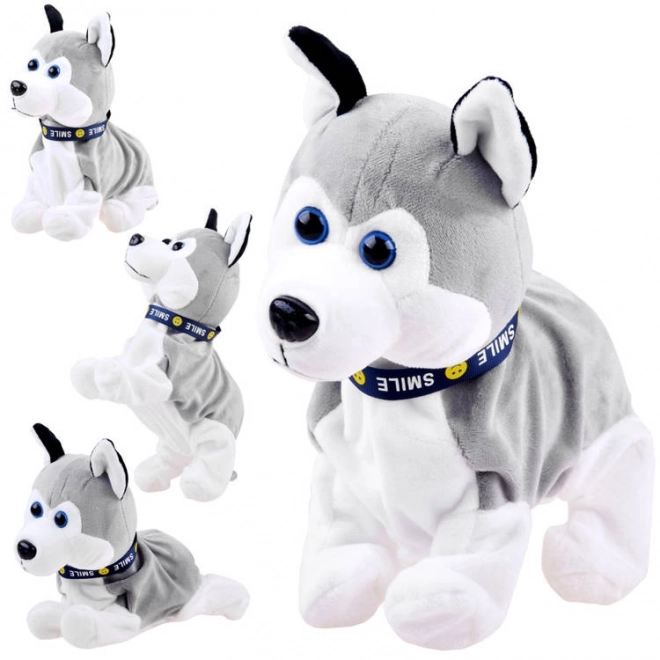 Chien Husky en peluche interactif