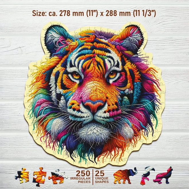 WOODEN CITY Puzzle en bois Tigre délicat 250 pièces