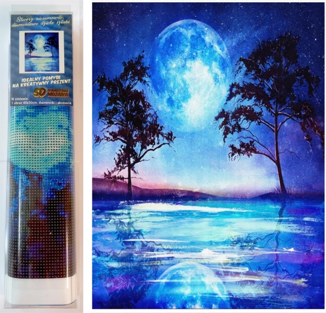 Norimpex peinture diamant Lune bleue 30 × 40 cm