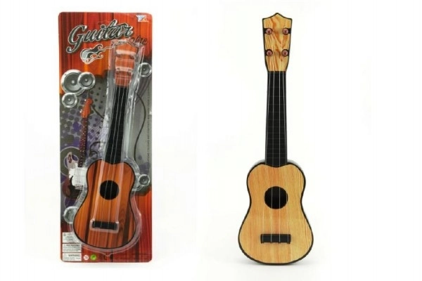 Guitare en plastique 40cm 2 couleurs sur carte