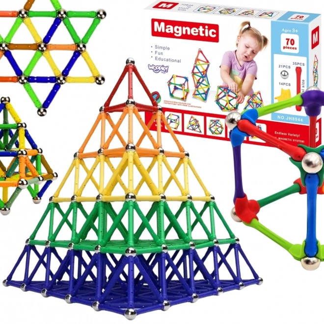 Jeu de construction magnétique Woopie 70 pièces