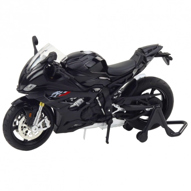 Modèle de moto sportive en métal avec éclairage et son noir 1:12