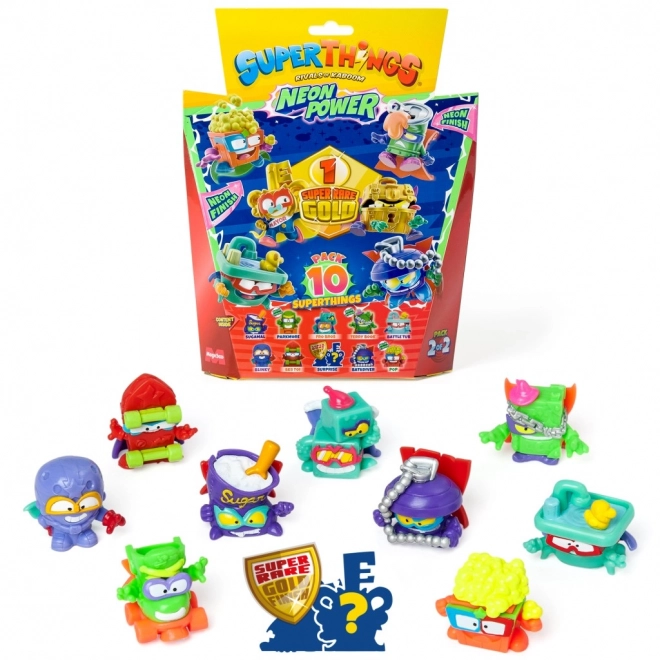 Figurine de collection SuperThings NeonPower - set de 10 pièces